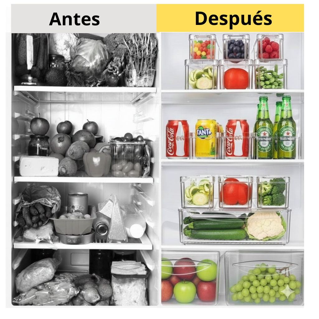 Organizador para Refrigerador con Gaveta – 10 Contenedores