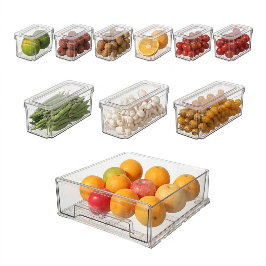 Organizador para Refrigerador con Gaveta – 10 Contenedores
